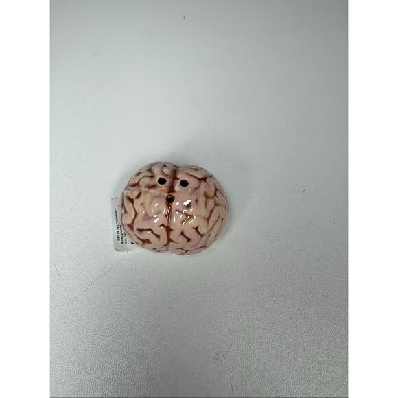 Ceramic Skull & Brain Set salt & Pepper nwt - Picture 4 of 5